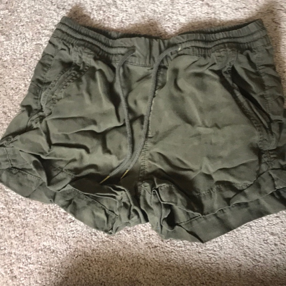 Green lyocell H&M shorts